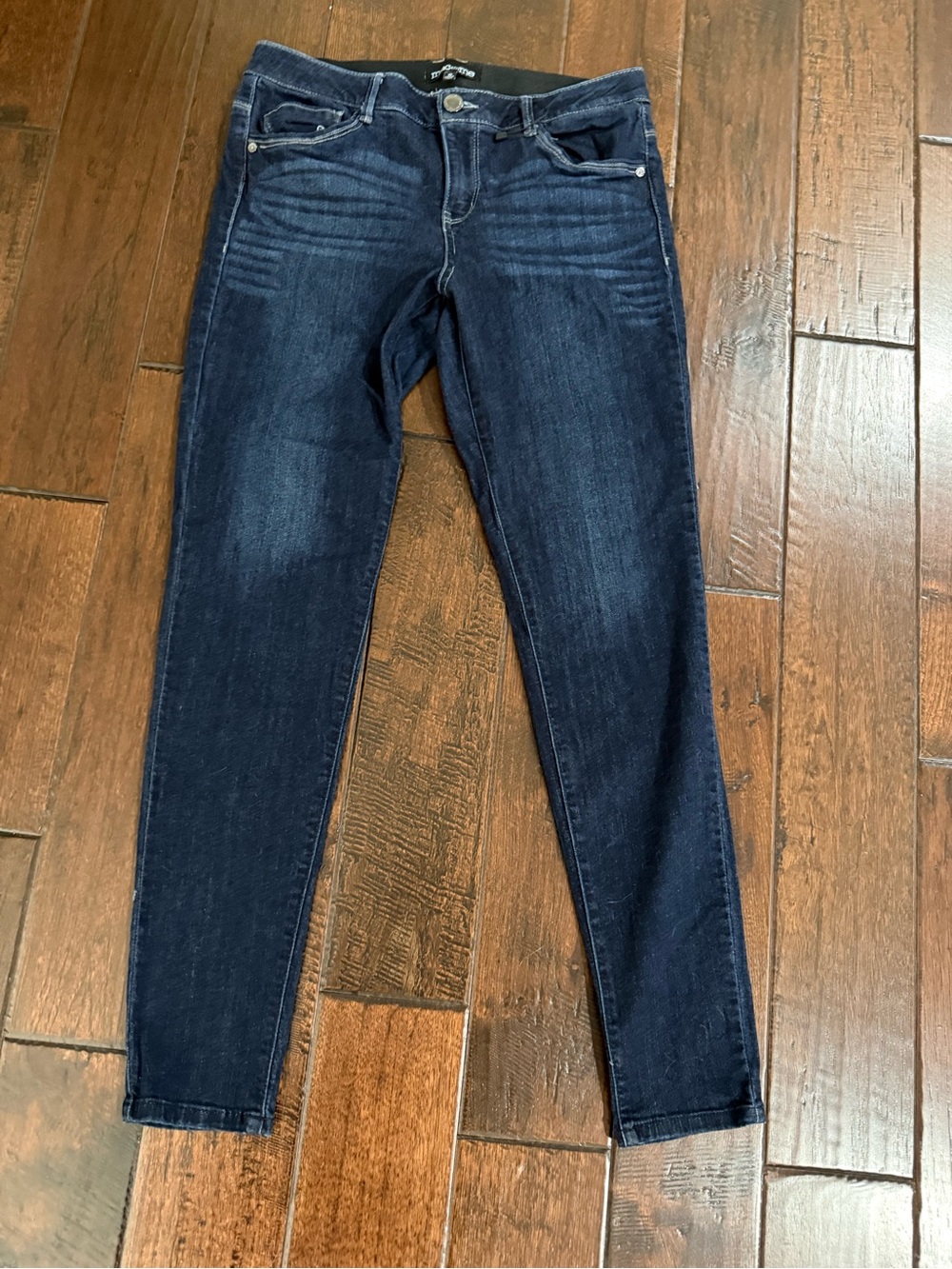 Women’s Skinny Dark Indigo Jeans - Slim Stretch Fit - Mac and me - Size 10